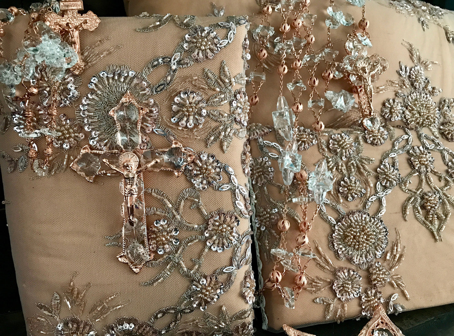 Rose gold Wedding Set, Wedding Rose Gold pillow, Unity Coins, Rose gold lasso, Rose gold bible