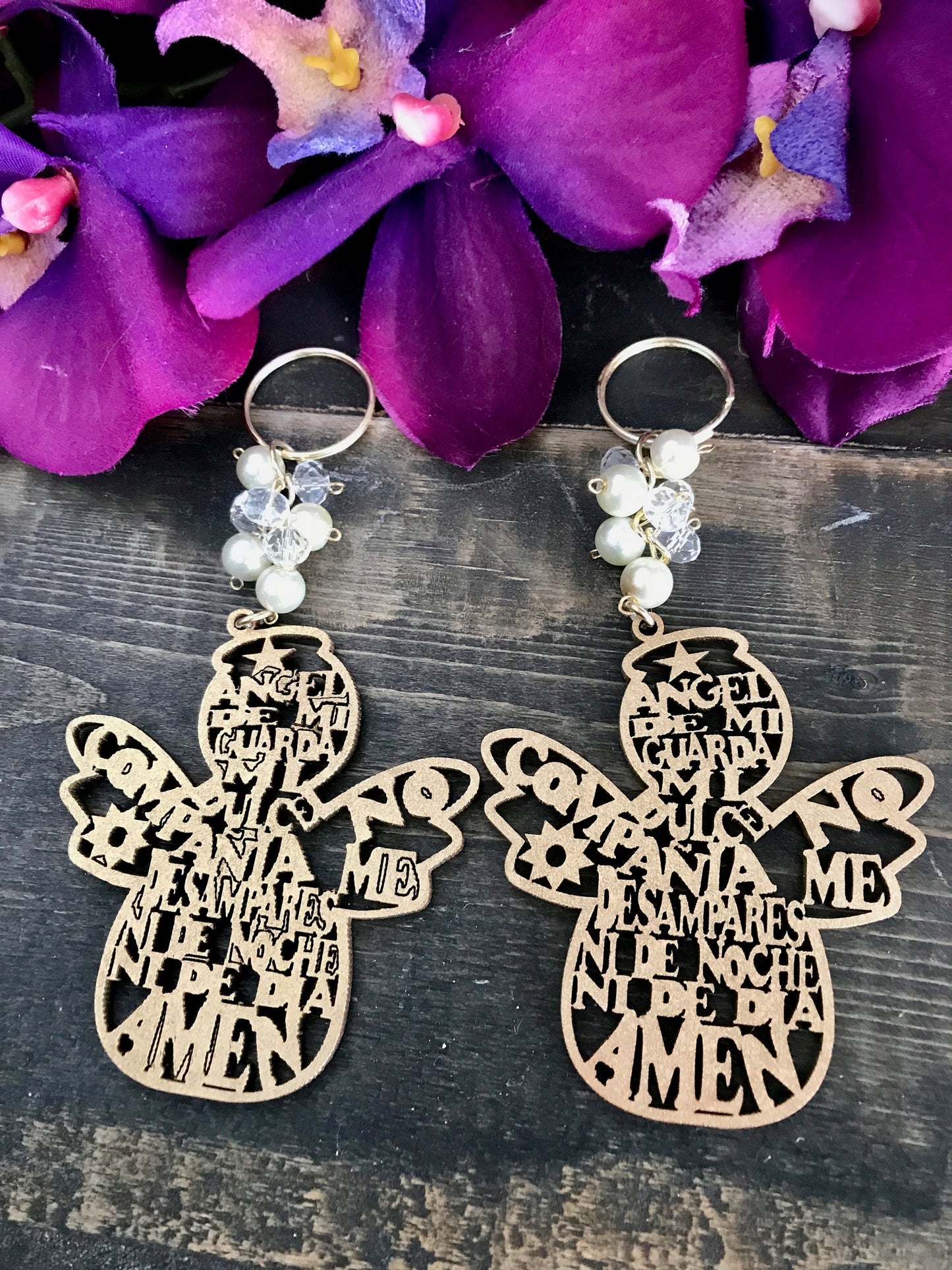 Baptism Favor /40 pcs keychain grail wood charm/Wedding favors/communion Favors/Communion favors/Recuerditos