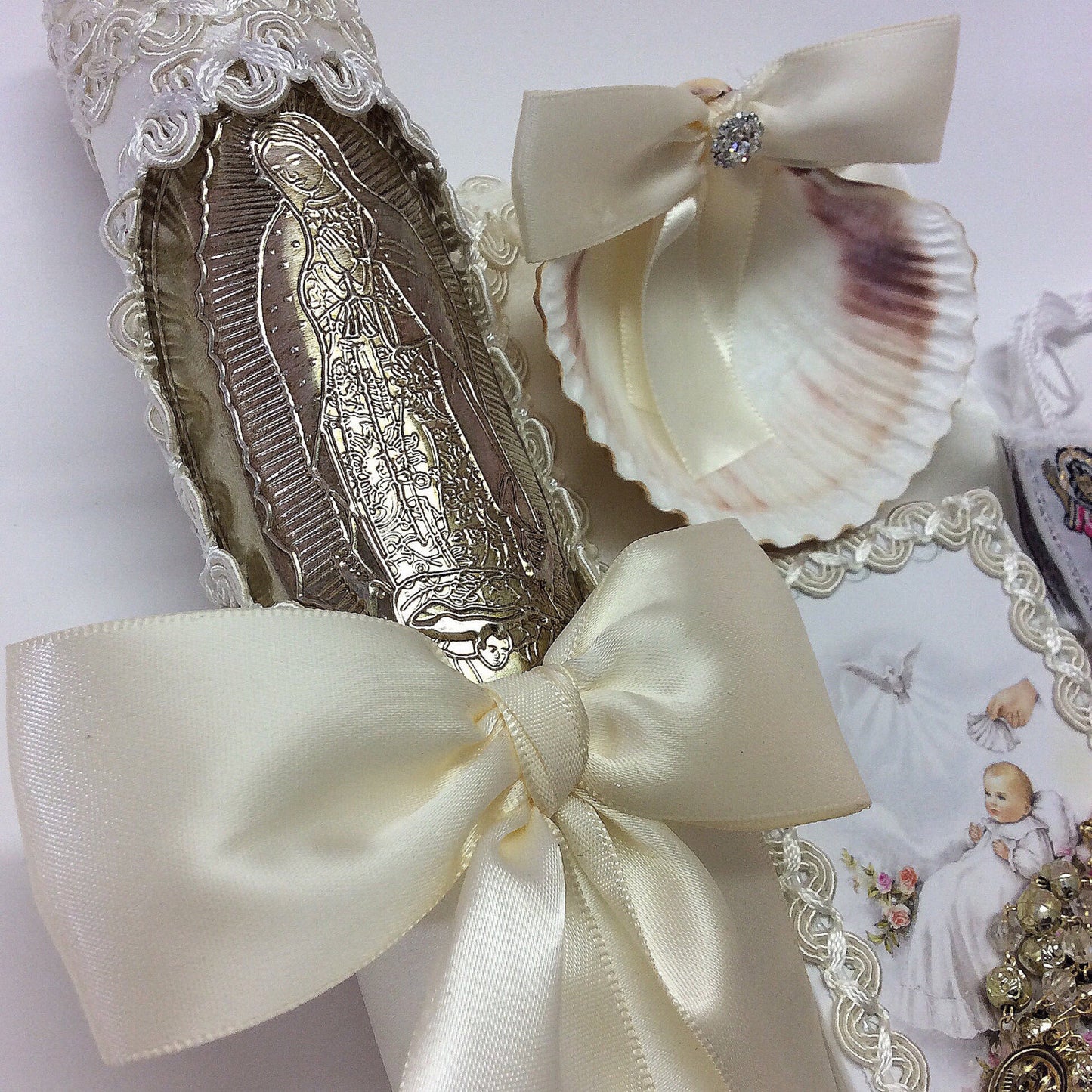 Baptism candle set/Baptism candle/vela para bautizo/communion candle/godparent candle/vela bautizo baptismal candle primera communion