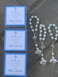 Baptism favor/ 30pcs personalized favors baptism acrylic Box Rosaries/ Favor Box/Rosario/Communion/boda/Confirmation, baptism favors