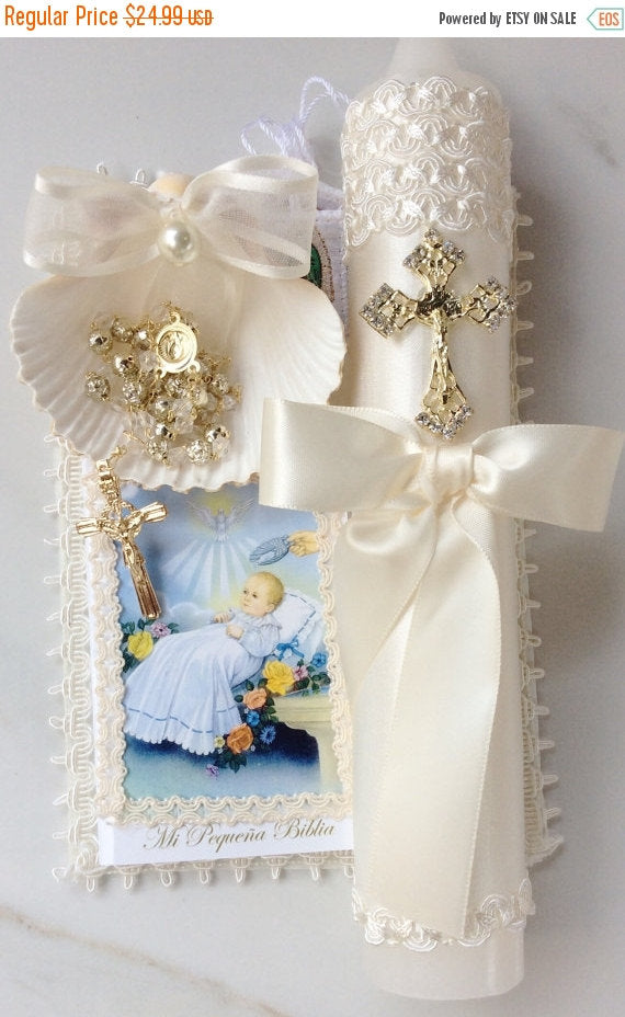 Baptism candle girl, baptism candle/vela para bautizo/vela para nino/baptism candle boy/ivory baptism candle