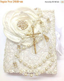 SALE!!! Lace Wedding bible and Rosary, Bible Rosary Set, Libro y Rosario, catholic bible