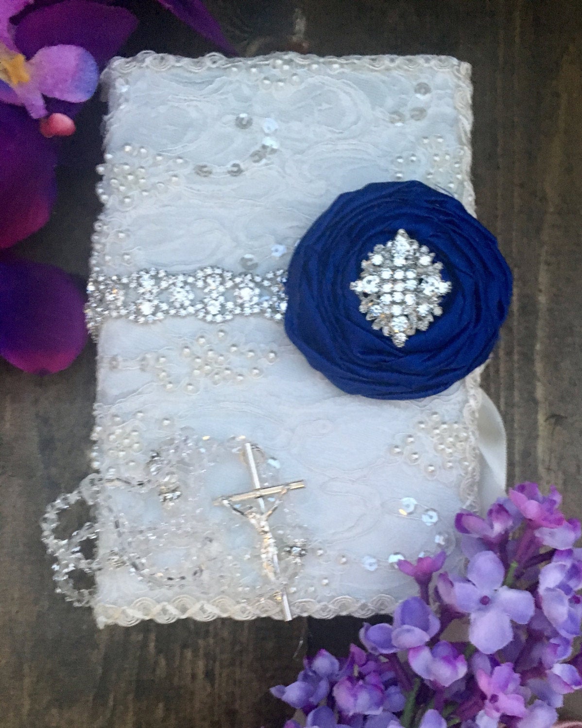 Lace Wedding bible and Rosary