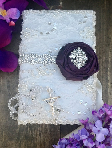 Lace Wedding bible and Rosary