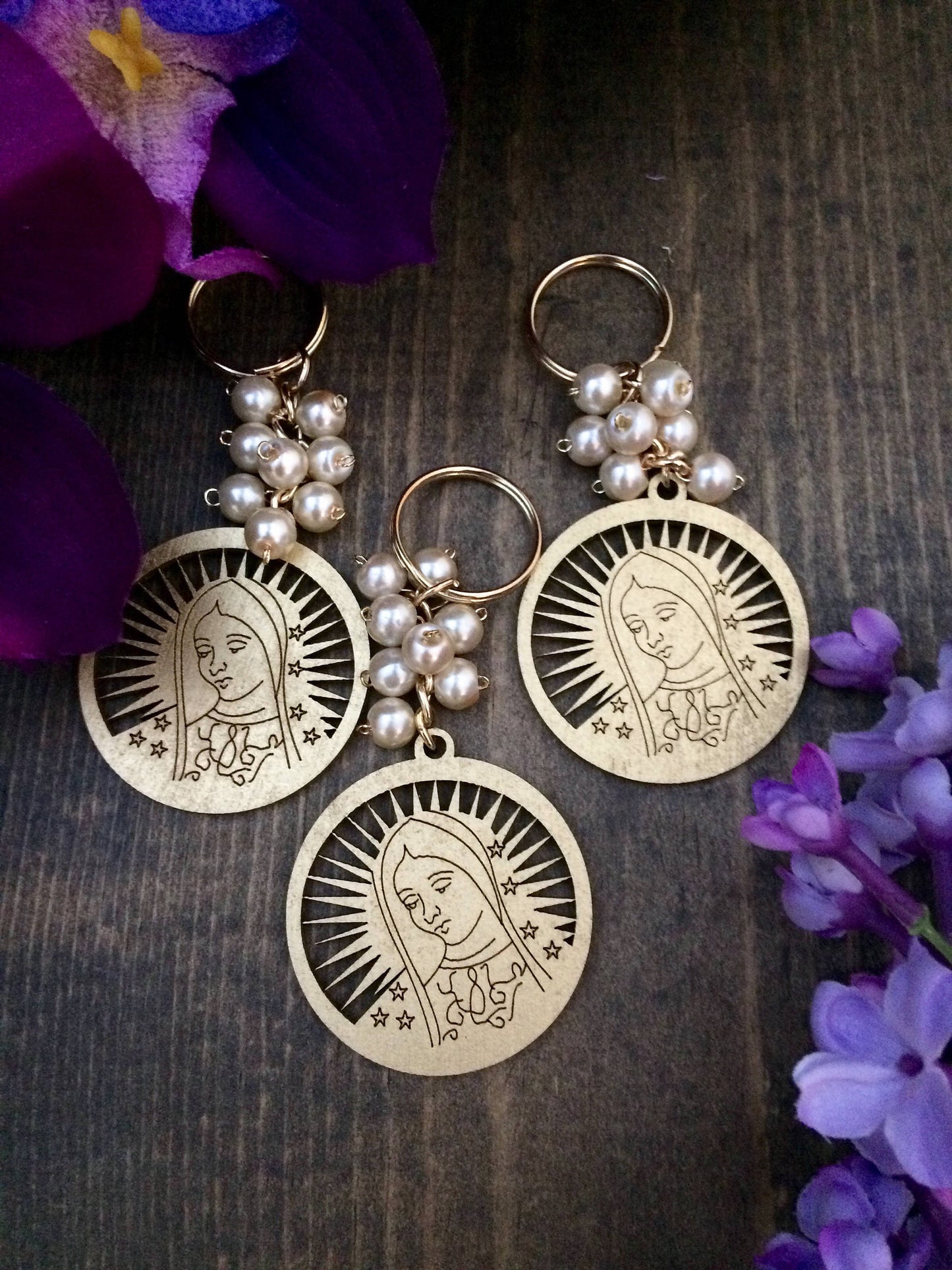 Baptism Favor /30 pcs keychain cross wood charm/Wedding favors/Baptism Favors/Communion favors/Recuerditos