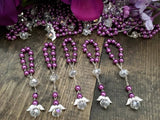 Angel mini rosaries 20pcs Pearl Decade Rosaries, Mini Rosaries, First communion favors Recuerditos Bautizo, Recuerdo de Communion