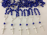 baptism gift, 85 pcs Glass Pearl Rosaries/Mini Rosaries/Decade Rosaries/First communion favors Recuerditos Bautizo/ Mini Rosary Baptism Fa