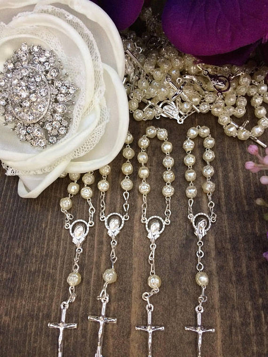 45 pcs Decade mini Rosary/Baptism favors/wedding/First communion favors Recuerditos Bautizo/ Mini Rosary Baptism Favors 45 pcs