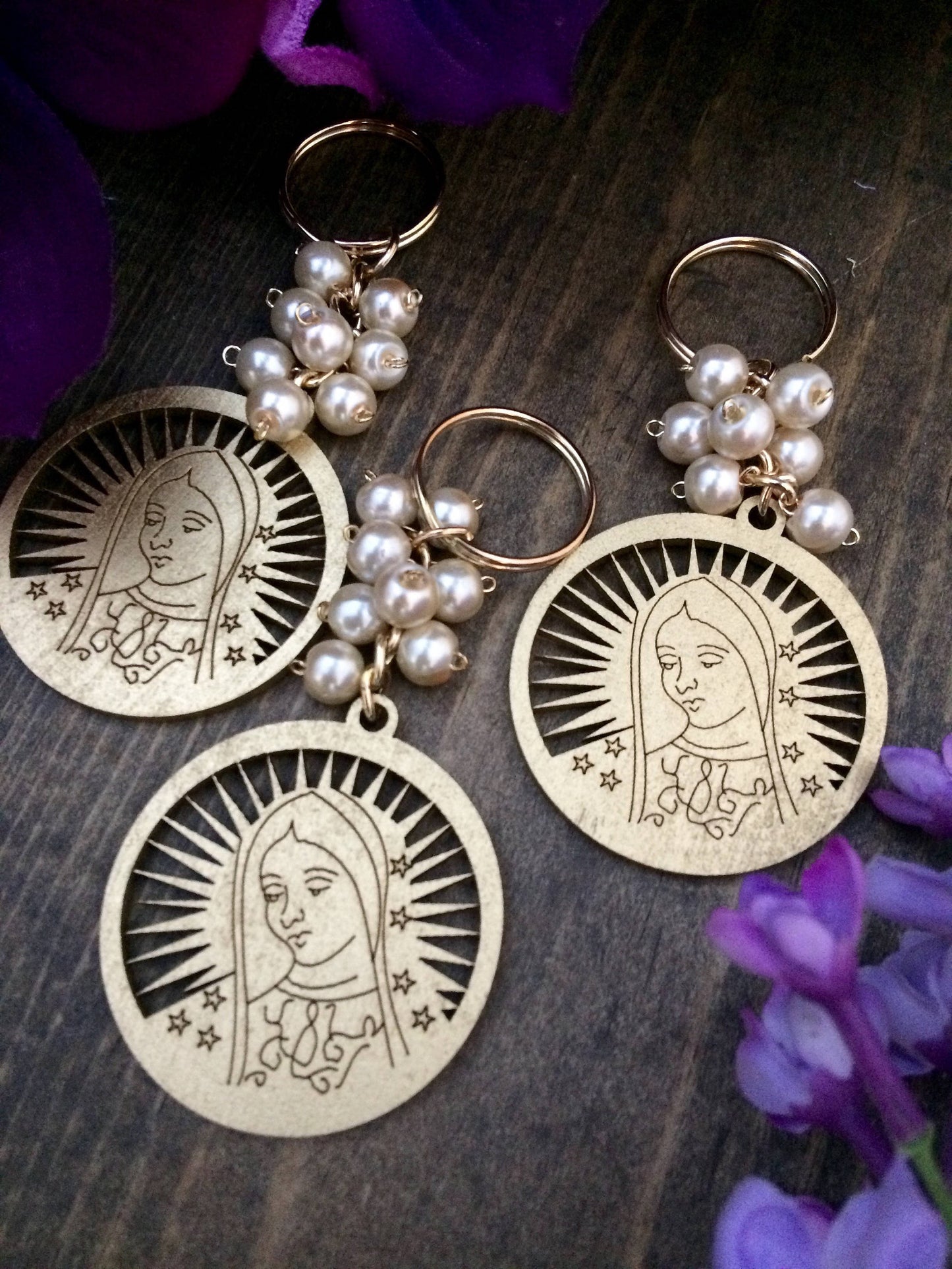 Baptism Favor /30 pcs keychain cross wood charm/Wedding favors/Baptism Favors/Communion favors/Recuerditos