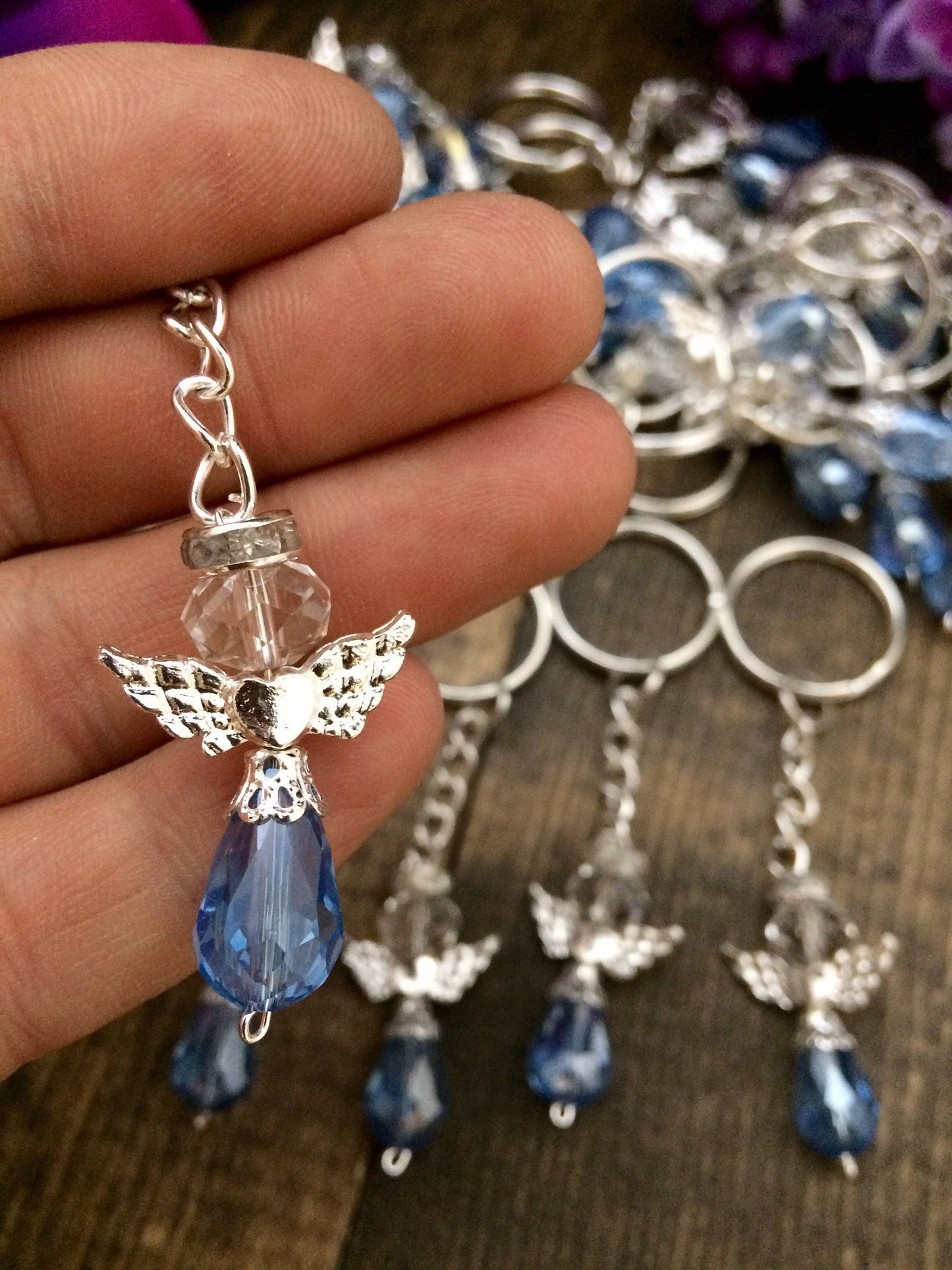 Baptism Favor /80pcs pink Angel keychain/blue baptism favors/christening favor/baptism angel favor keychains/recuerdos de bautizo