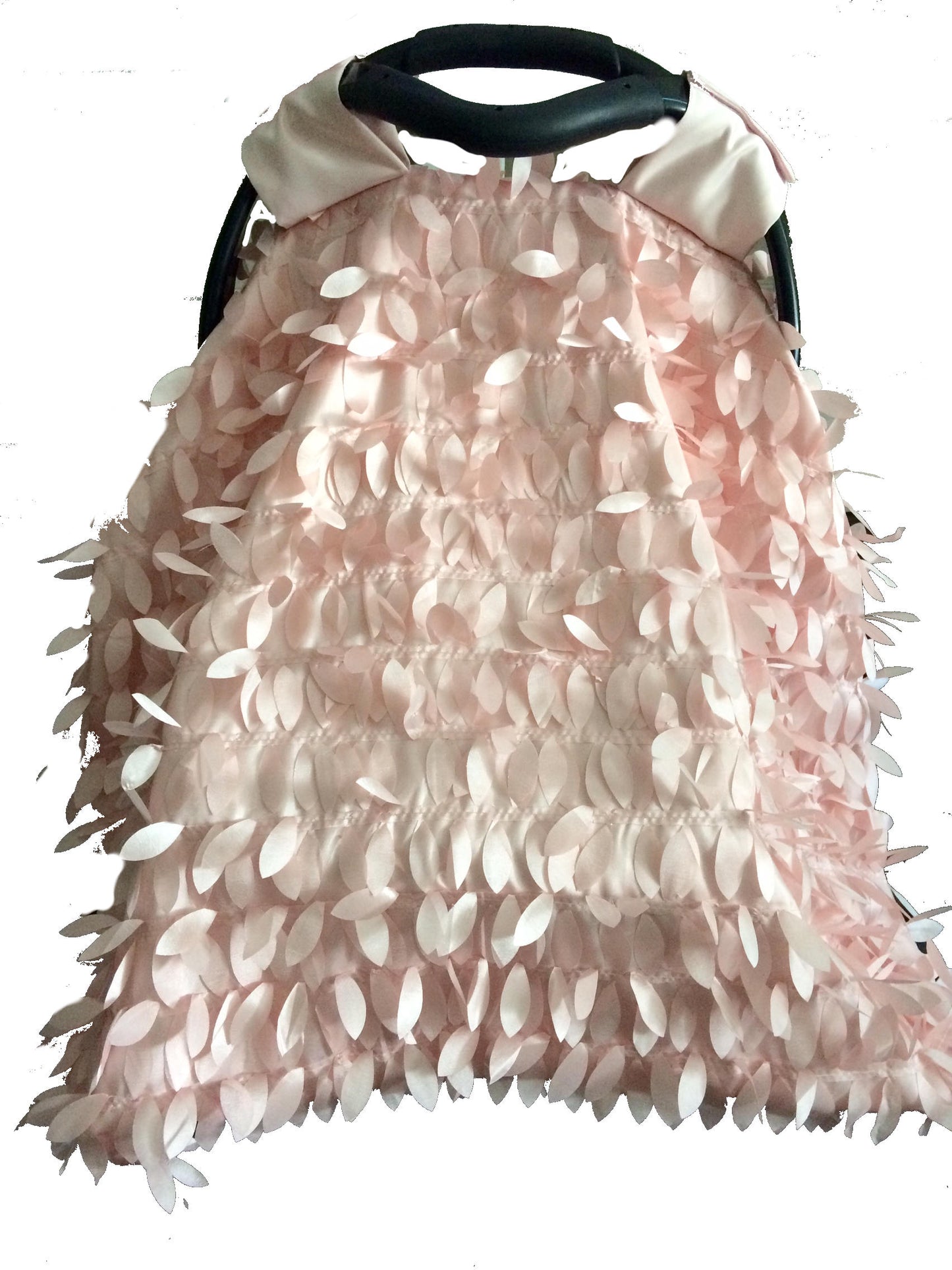 Baby carseat canopy Blush with blush underlay