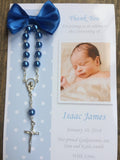 35 pcs Baptism Favor Cards/cross rosaries/Baptism Rosary Shabby chic rustic Favor Cards/ Christening Rosary Favor Cards/ Thank you