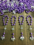 50 pcs Angel GLASS Pearl, First communion favors Recuerditos Bautizo 50pz/ Mini Pearl Rosary Baptism Favors