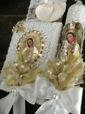 Baptism candle set/Virgen de Guadalupe/Communion Candle Set/Vela de Communion/Vela de Bautizo