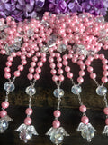 baptism favor, Rosary beads, 50 pcs Angel GLASS Pearl/First communion favors Recuerditos Bautizo 50pz/Mini Pearl Rosary Baptism Favors