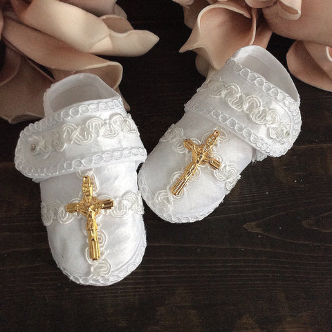 Baby boy baptism shoes WHITE (John)/Christening shoes/Ajuar/Bautizo