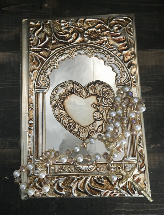 Wedding heart Gold bible, bible boda, Wedding English catholic bible, wedding ceremony bible