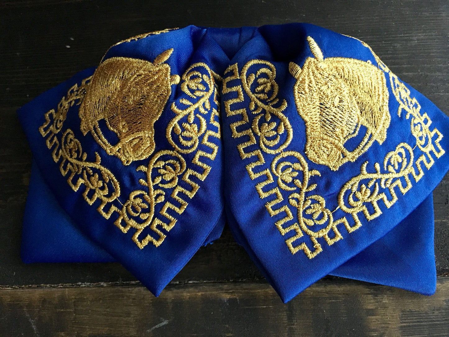 Kids Mariachi Boy girl bow, Mono traje de Charro Ivory & Gold Embroidery bow, Traditional mariachi christening, mariachi baptism