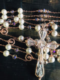 Lasso, Wedding, Rose Gold Pearls and Crystals Rose gold catholic, lasso, lazo, laso, crystals 3D, rose gold lasso, Crystals and Pearls, Boda