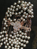 Rose gold wedding lasso, Pearls and Crystals Rose gold catholic, lasso, lazo, laso, crystals 3D, rose gold lasso, Crystals and Pearls