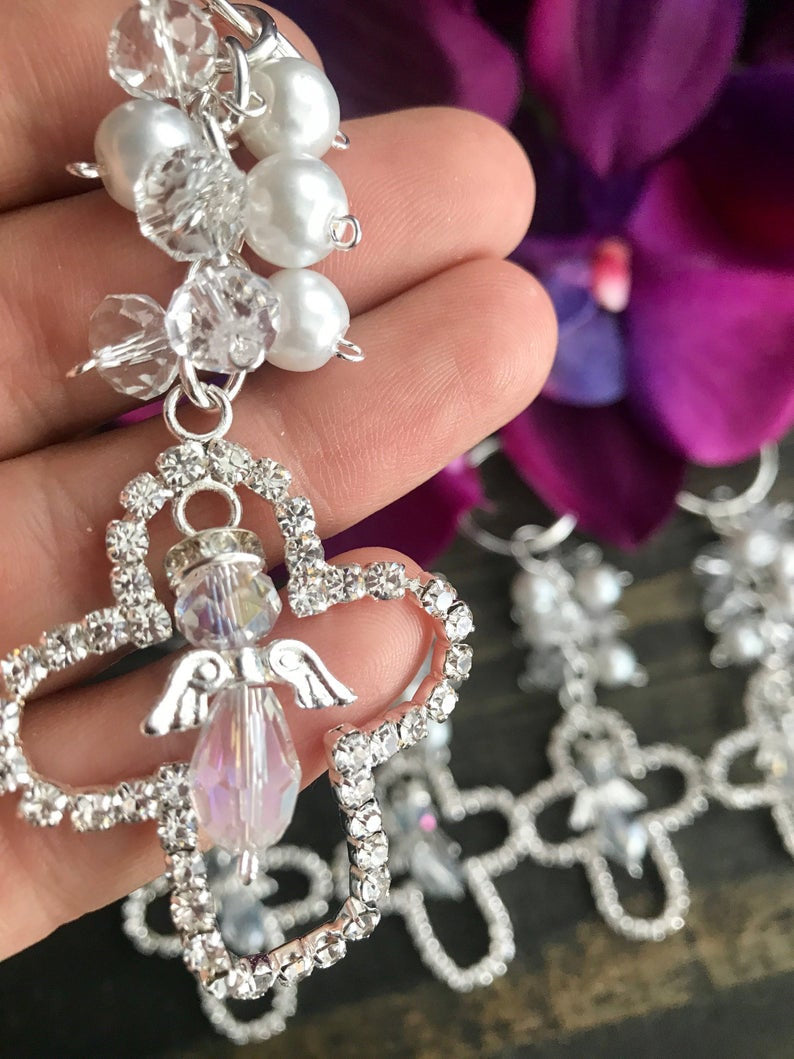 Baptism Favor /50 pcs keychain Cross charm/Wedding favors/Baptism Favors/Communion favors/Recuerditos