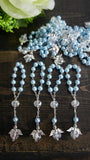 baptism favor, Rosary beads, baptism favors, mini rosaries 45 pieces Angel Pearl First communion favors Recuerditos Bautizo, rosary