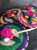 10pcs Mexican theme Fan, straw fans, Fiesta favors, Abanicos Mexicanos, Mexican wedding
