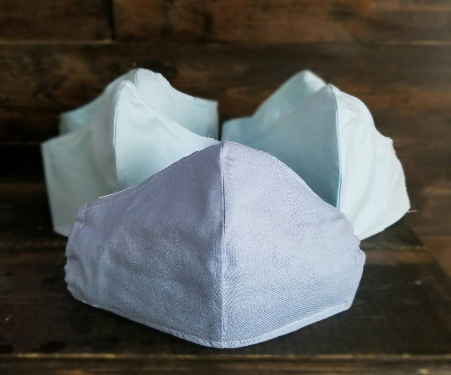 Fitted face mask Filter Mask, Washable, Metal Nose Piece, Cotton Face Mask, Blue face mask, fitted mask with filter pocket