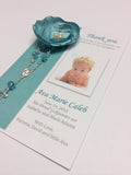 Thank you favor/ 45 pcs Christening Rosary Favor Cards/ Thank you Rosary cards