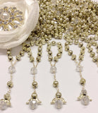 20 pcs Angel Decade Rosaries/Mini Rosaries/gold bead First communion favors Recuerditos Bautizo 20pz/Mini gold bead Rosary Baptism Favors