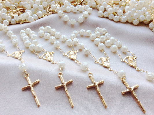 40 pcs baptism favors, mini rosaries, decade rosaries, communion favors, Wedding favors, Bautizo, Boda, Mini Rosary, Rosaries, Recuerdos