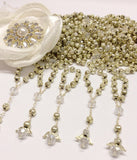 Rosary beads, 50 pcs Angel Pearl First communion favors Recuerditos Bautizo 50pz/Mini Pearl Rosary Baptism Favors