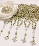 40 pcs Angel Pearl Decade Rosaries, Mini Rosaries, First communion favors Recuerditos Bautizo 40pz/ Mini Pearl Rosary Ba