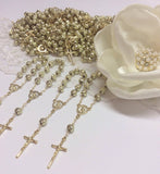 30 pcs wood mini rosaries First communion favors Recuerditos Bautizo / Mini Rosary Baptism Favors