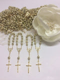 45 pcs Pearl Decade Rosary/Baptism favors/Mini Rosaries/Recuerditos Bautizo/ Mini Pearl Rosary Baptism Favors