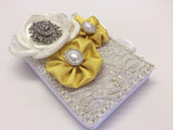 Yellow flowers Lace Wedding bible and Rosary