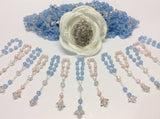 40 Mini rosary, Angel Pearl Decade 40 pcs Mini Rosaries, baptism favor, Recuerdo de Bautizo, Mini Pearl Rosary Baptism Favors 40 pcs