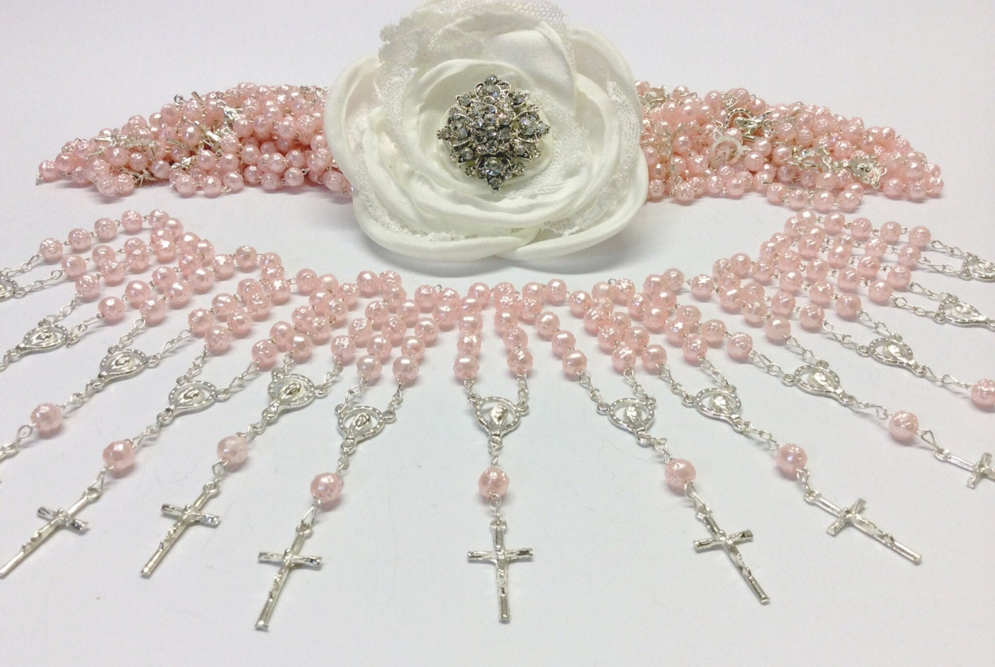 56 pcs mini rosaries/Decade Rosaries First communion favors Recuerditos Bautizo/ Mini Rosary Baptism Favors 56 pcs