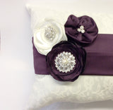 Set of 2 kneeling pillows lace wedding ring pillow//wedding pillow