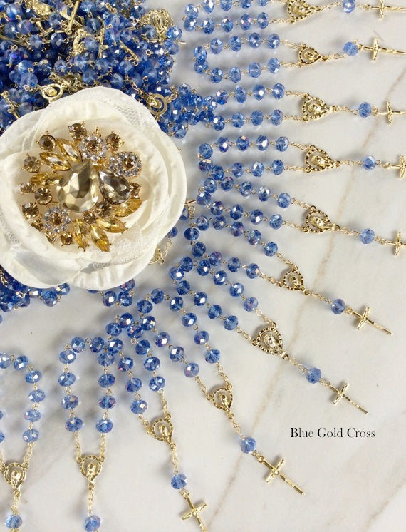 60 pcs crystal/First communion favors Recuerditos Bautizo 60pz/Mini Crystal Rosary Baptism Favors 60 pcs