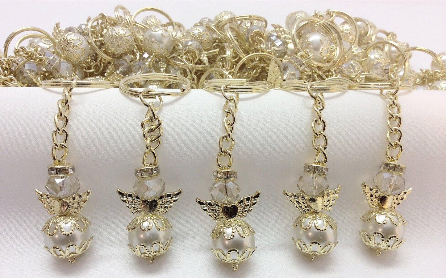 35pcs Angel keychain, christening favor, baptism angel favor