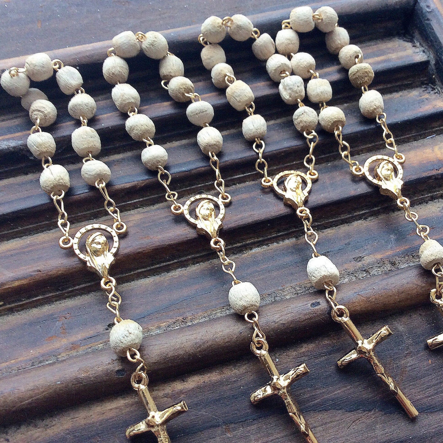 56 pcs mini rosaries/Decade Rosaries First communion favors Recuerditos Bautizo/ Mini Rosary Baptism Favors 56 pcs