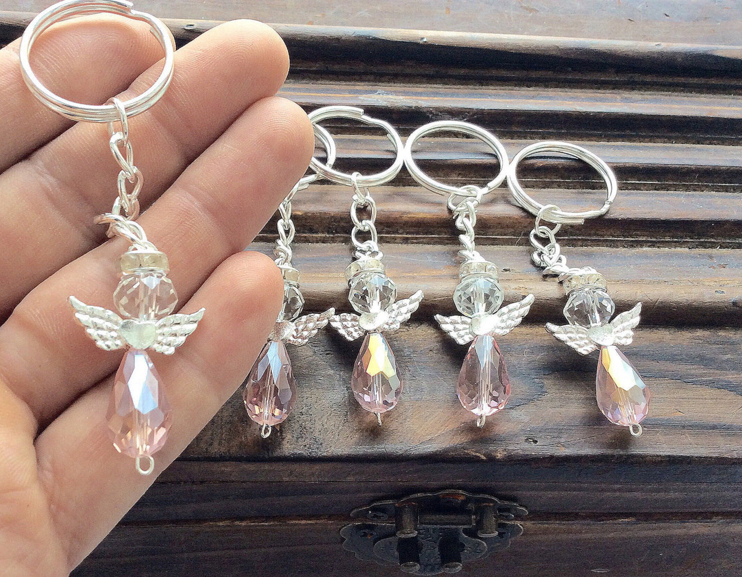 Baptism Favor /50pcs Angel keychain/christening favor/baptism angel favor