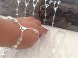 50 pcs Teardrop Crystal favors, First Communion, Wedding Favors, Recuerditos Bautizo 50 Bracelets, Car mirror beads