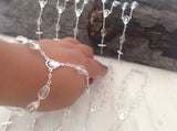 40 pcs Teardrop Crystal favors/First Communion/Wedding Favors/Recuerditos Bautizo 40 Bracelets/Car mirror beads