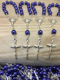 35 pcs Glass Pearl Rosaries/Mini Rosaries/Decade Rosary/First communion favors Recuerditos Bautizo/ Mini Rosary Baptism Favors 35 pcs